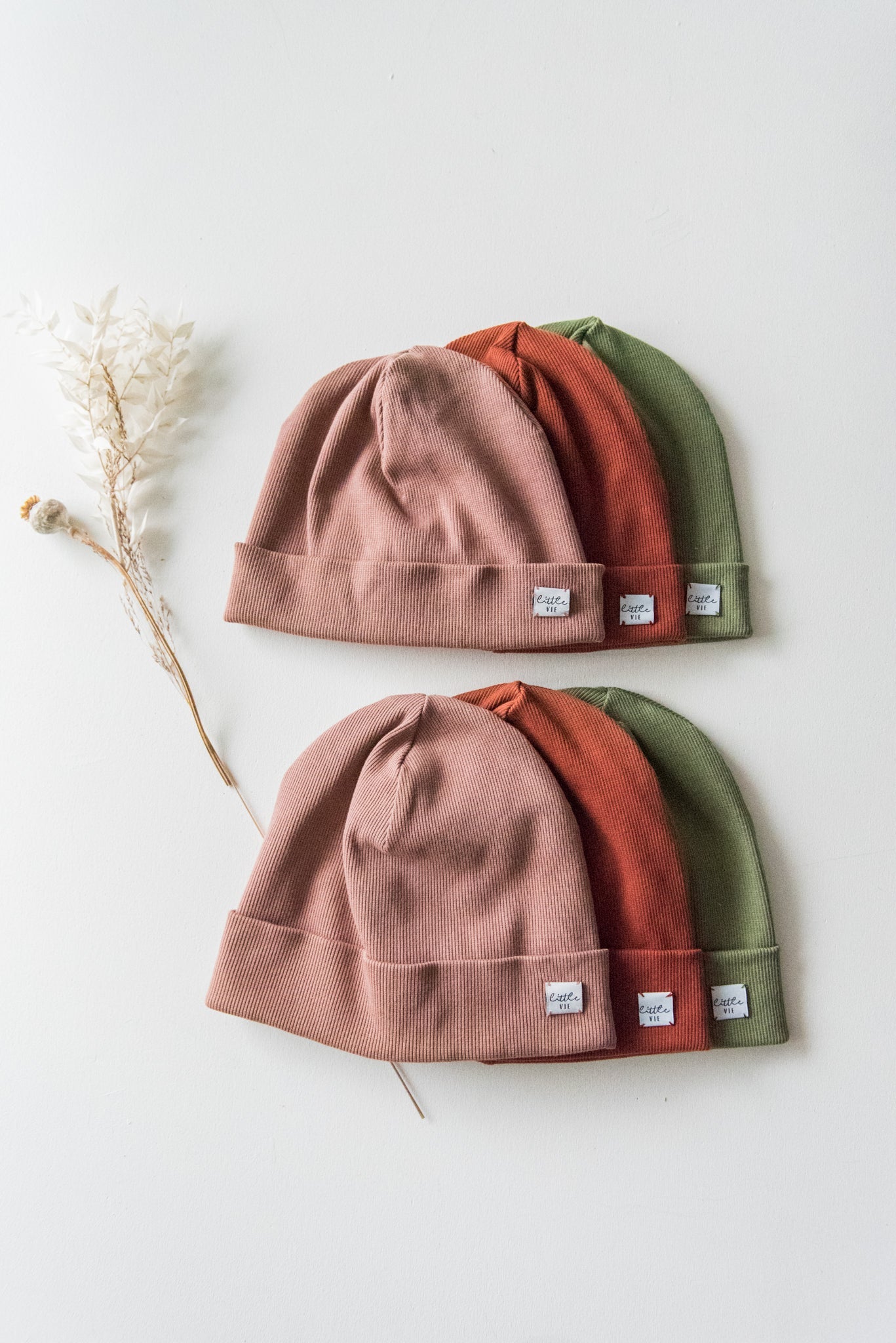 Rib Turn-Up Beanie // olive green