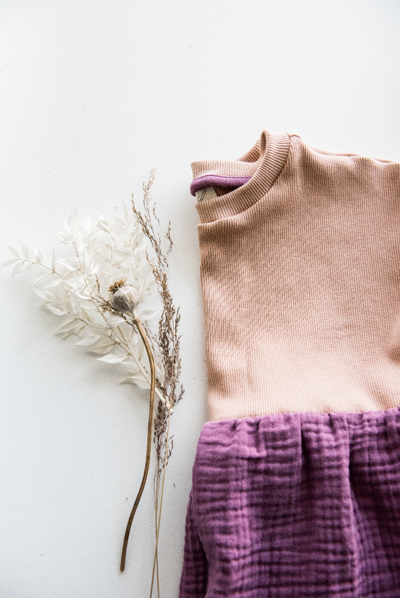 Material Mix Dress // Rib