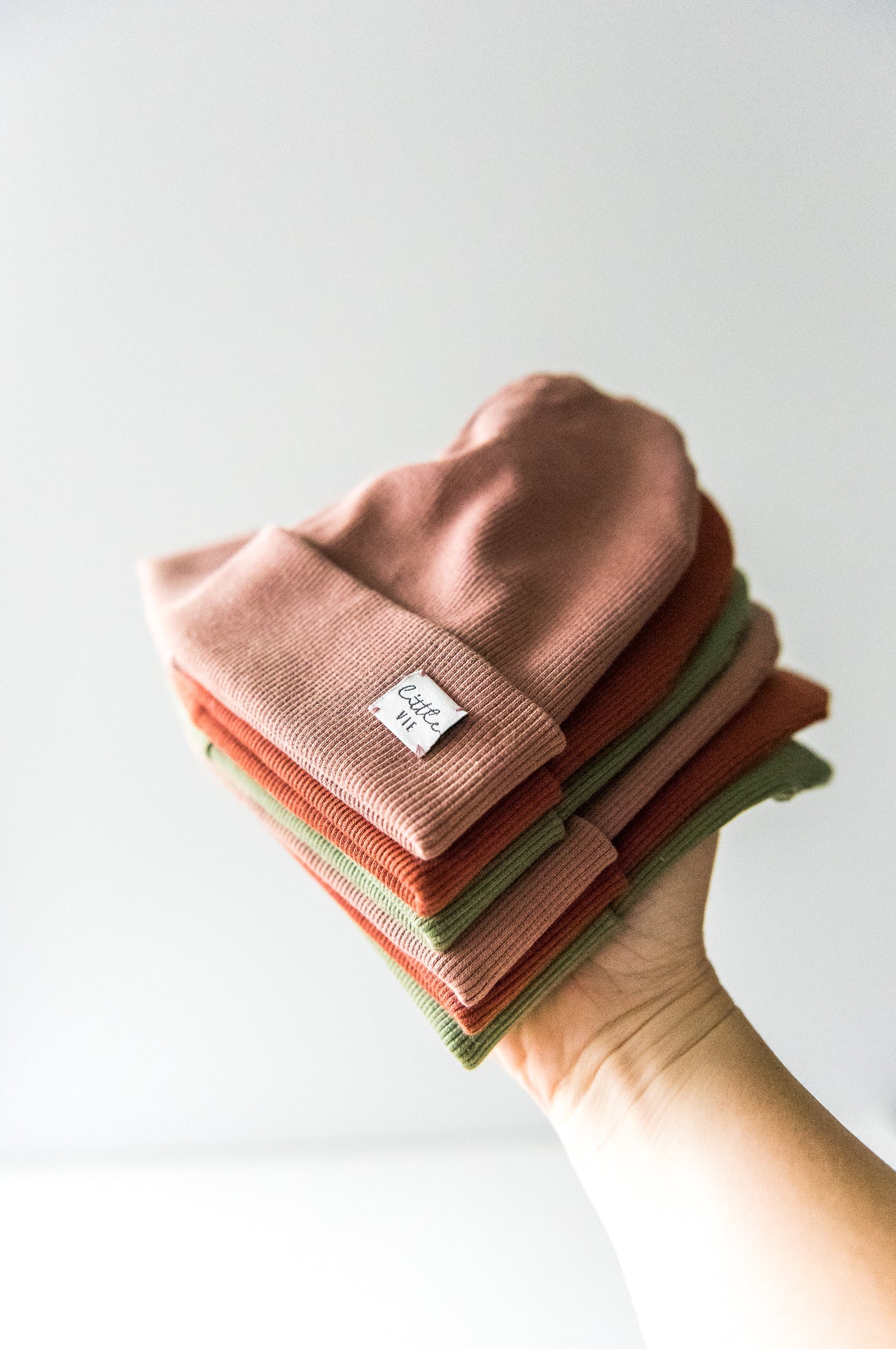 Rib Turn-Up Beanie // old rose