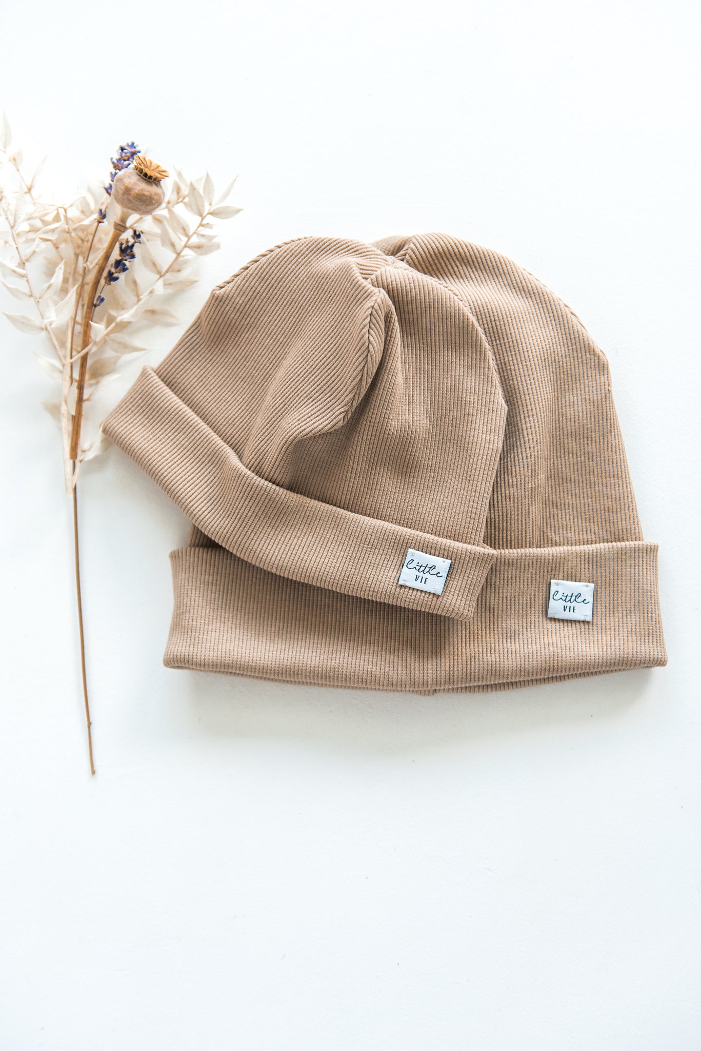 Rib Turn-Up Beanie // dune