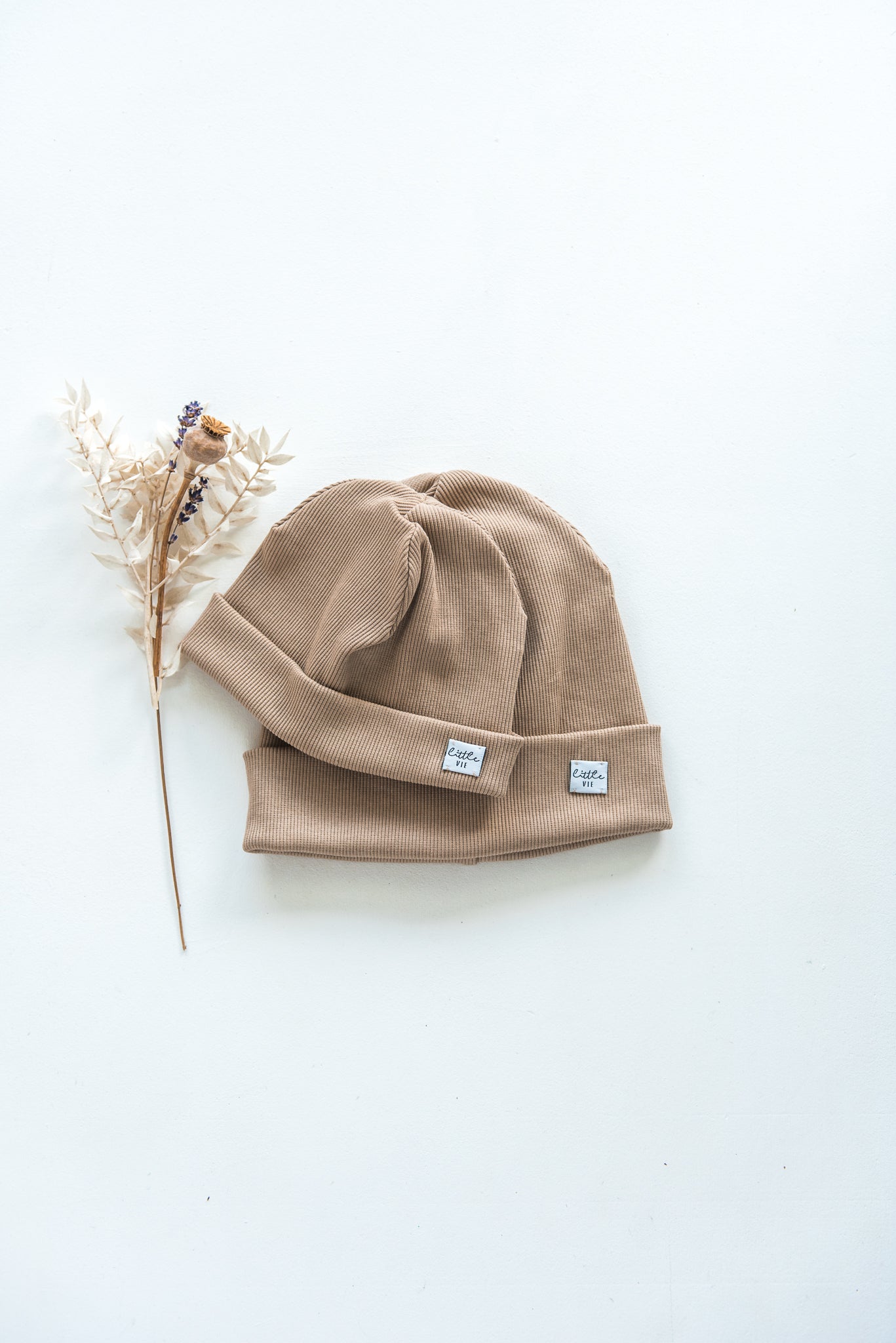 Rib Turn-Up Beanie // dune