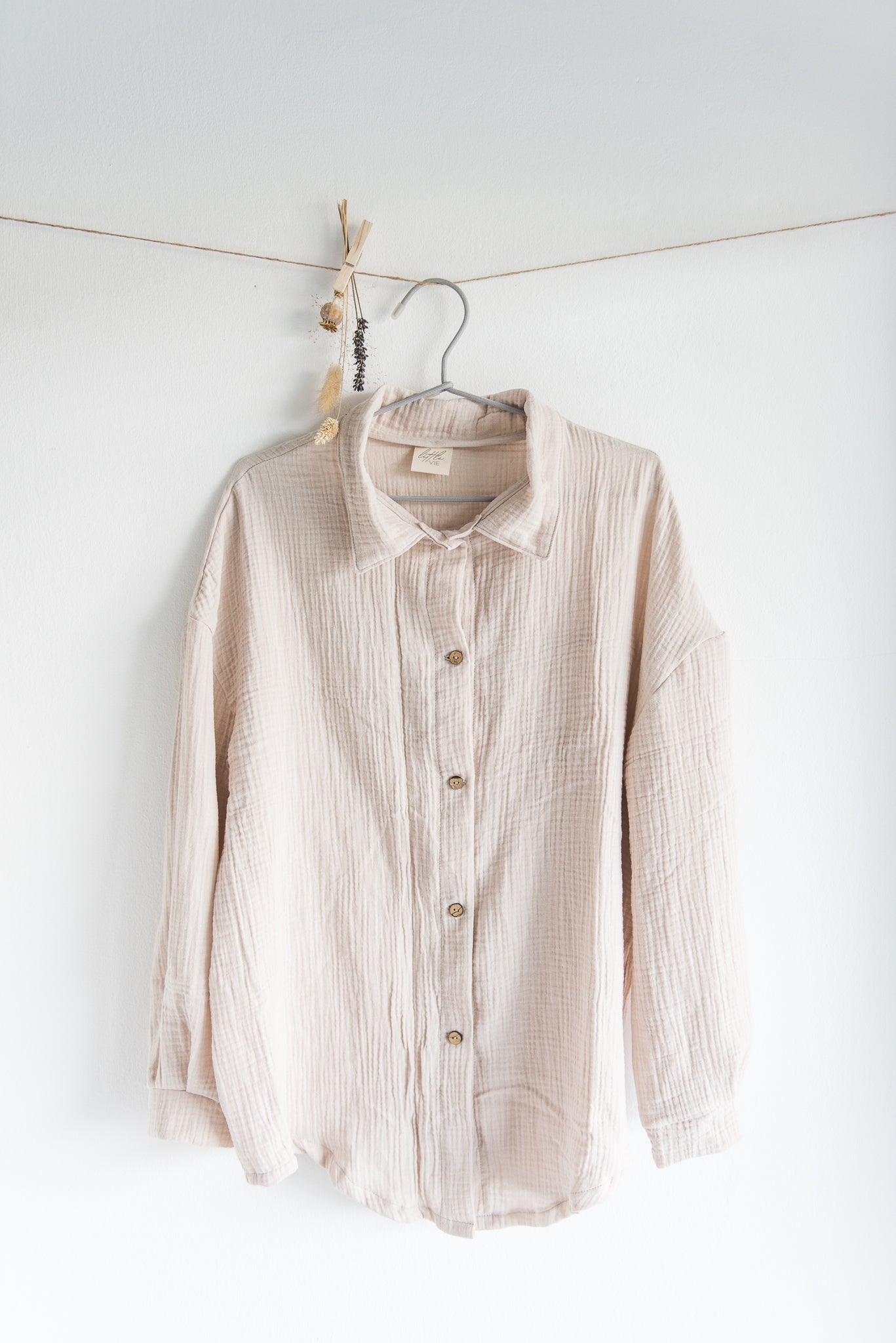 Musselin Oversized Hemd // Light Sand // Adult