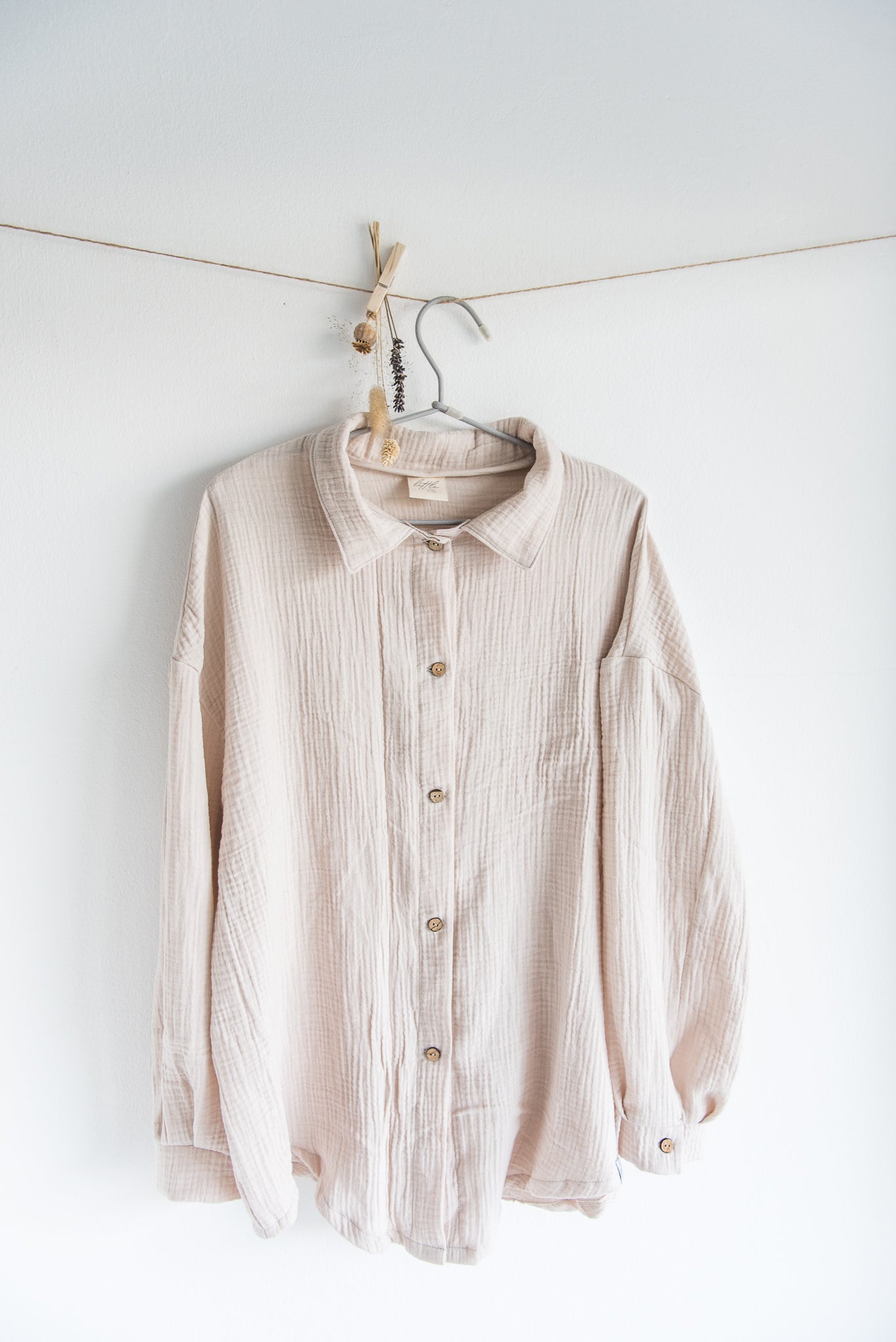 Musselin Oversized Hemd // Light Sand // Adult