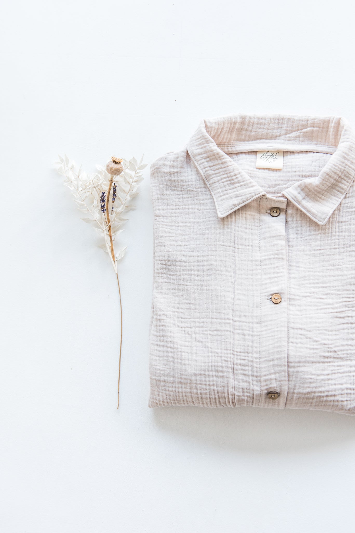 Musselin Oversized Hemd // Light Sand // Adult
