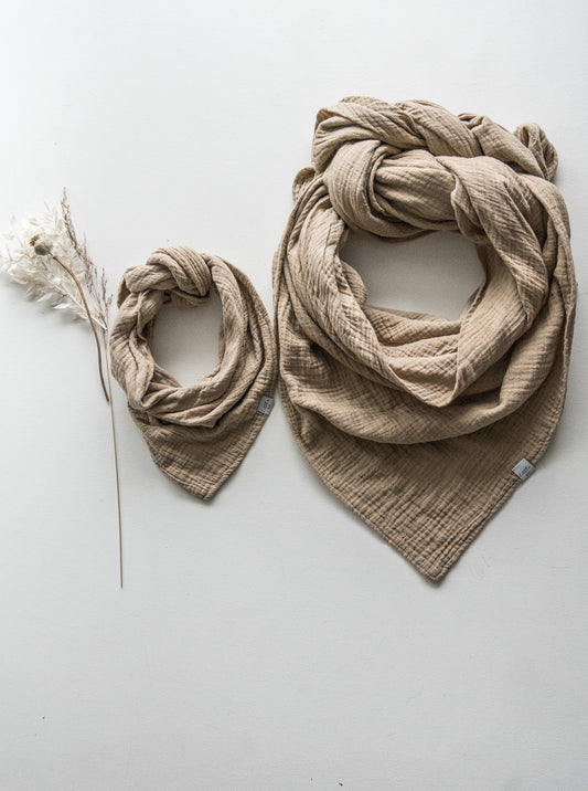 Scarf // Musselin Dreieckstuch // Warm Sand