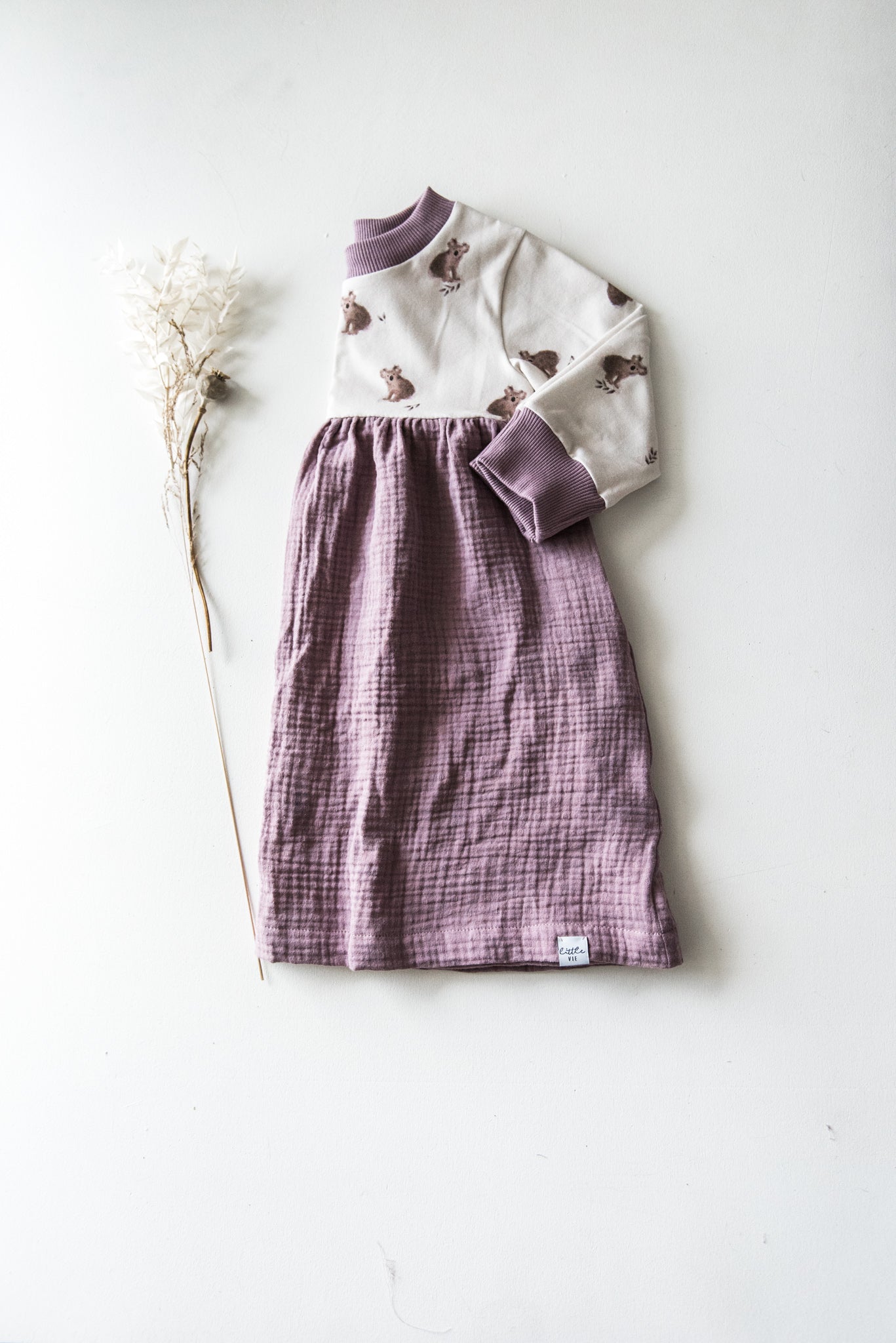 Material Mix Dress Longsleeve // Kaly