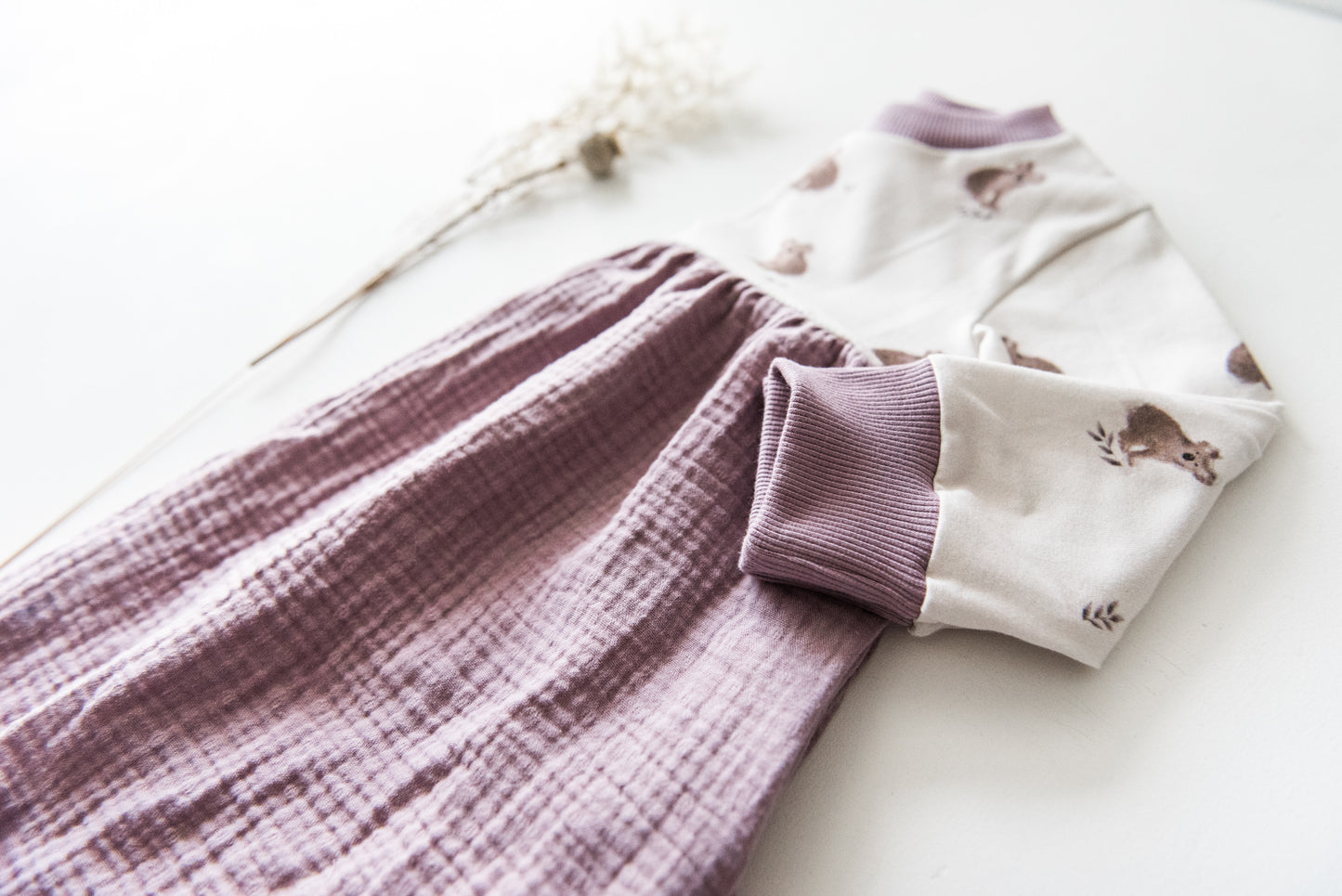 Material Mix Dress Longsleeve // Kaly