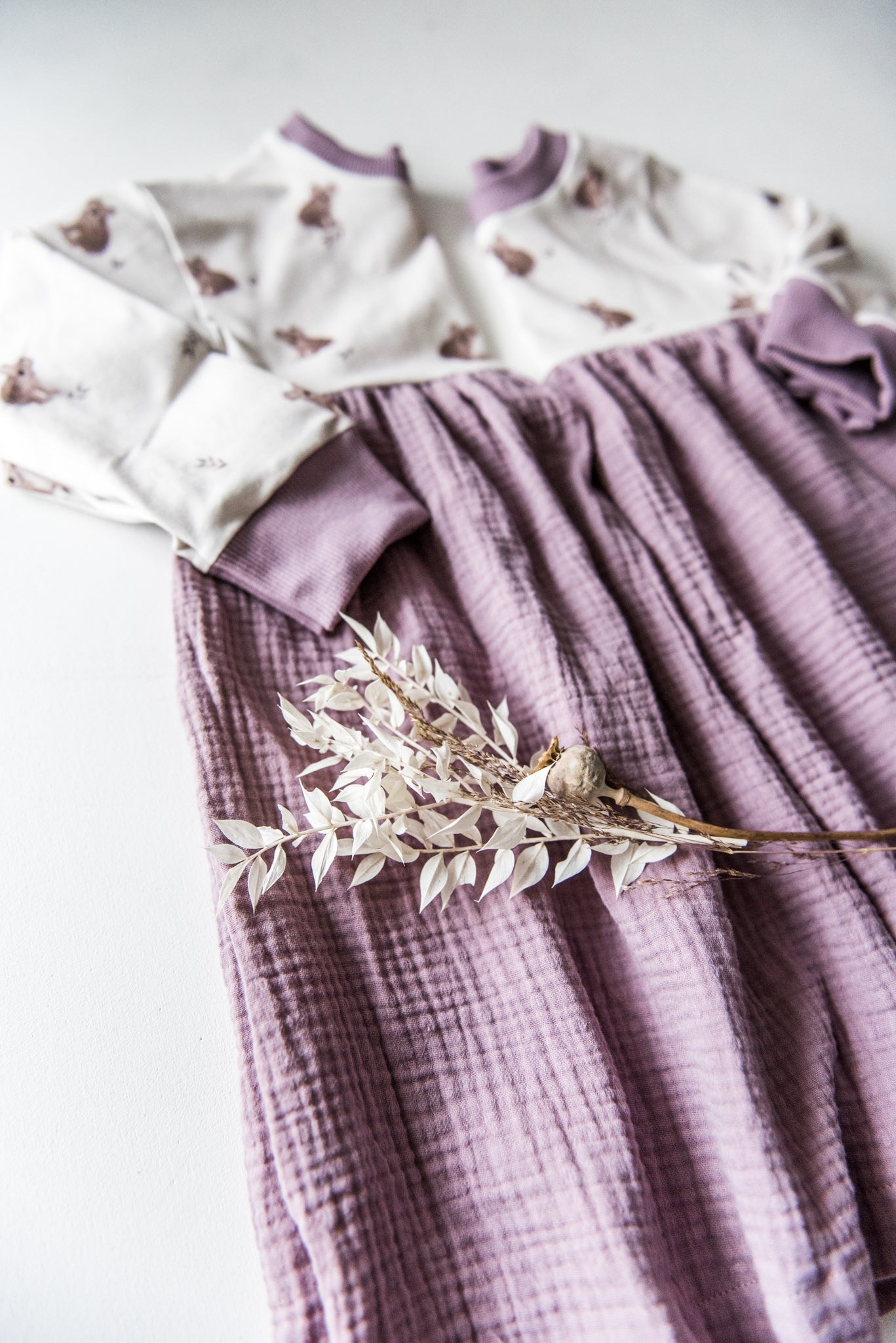 Material Mix Dress Longsleeve // Kaly