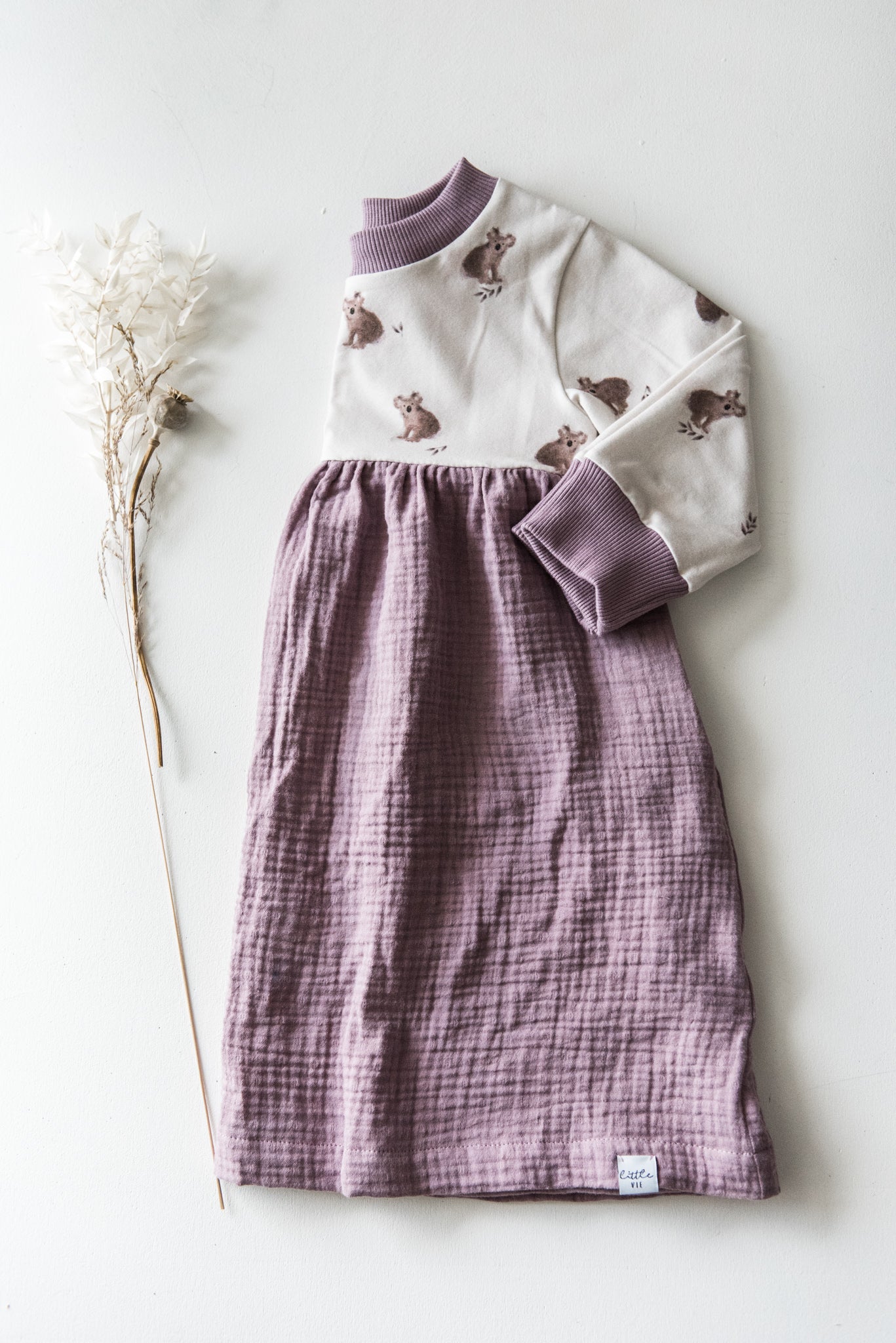Material Mix Dress Longsleeve // Kaly