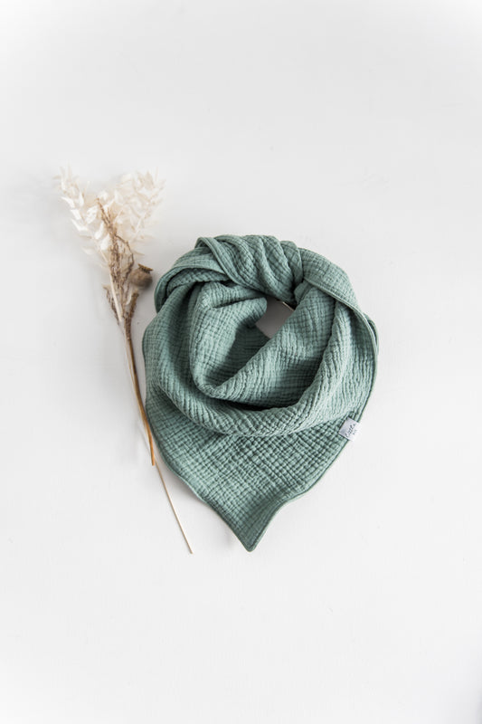 Scarf // Musselin Dreieckstuch // Sage Green
