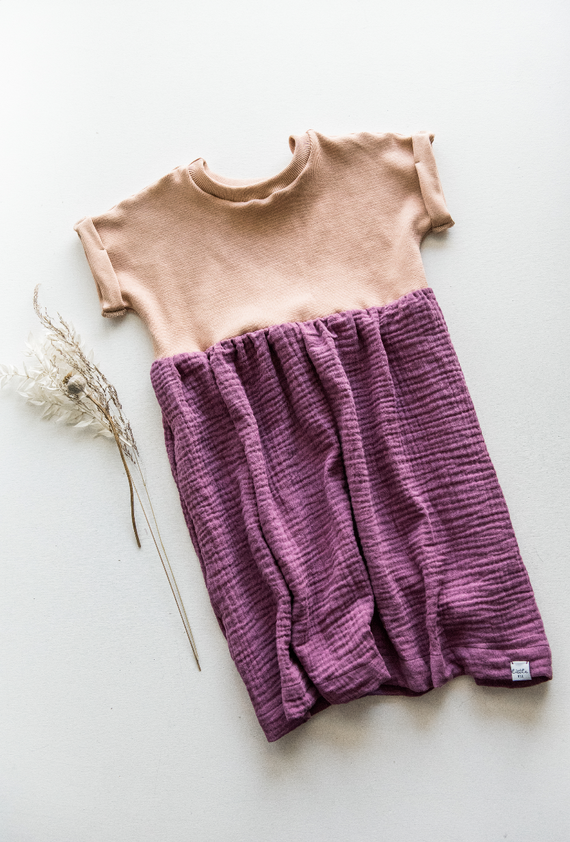 Material Mix Dress // Rib