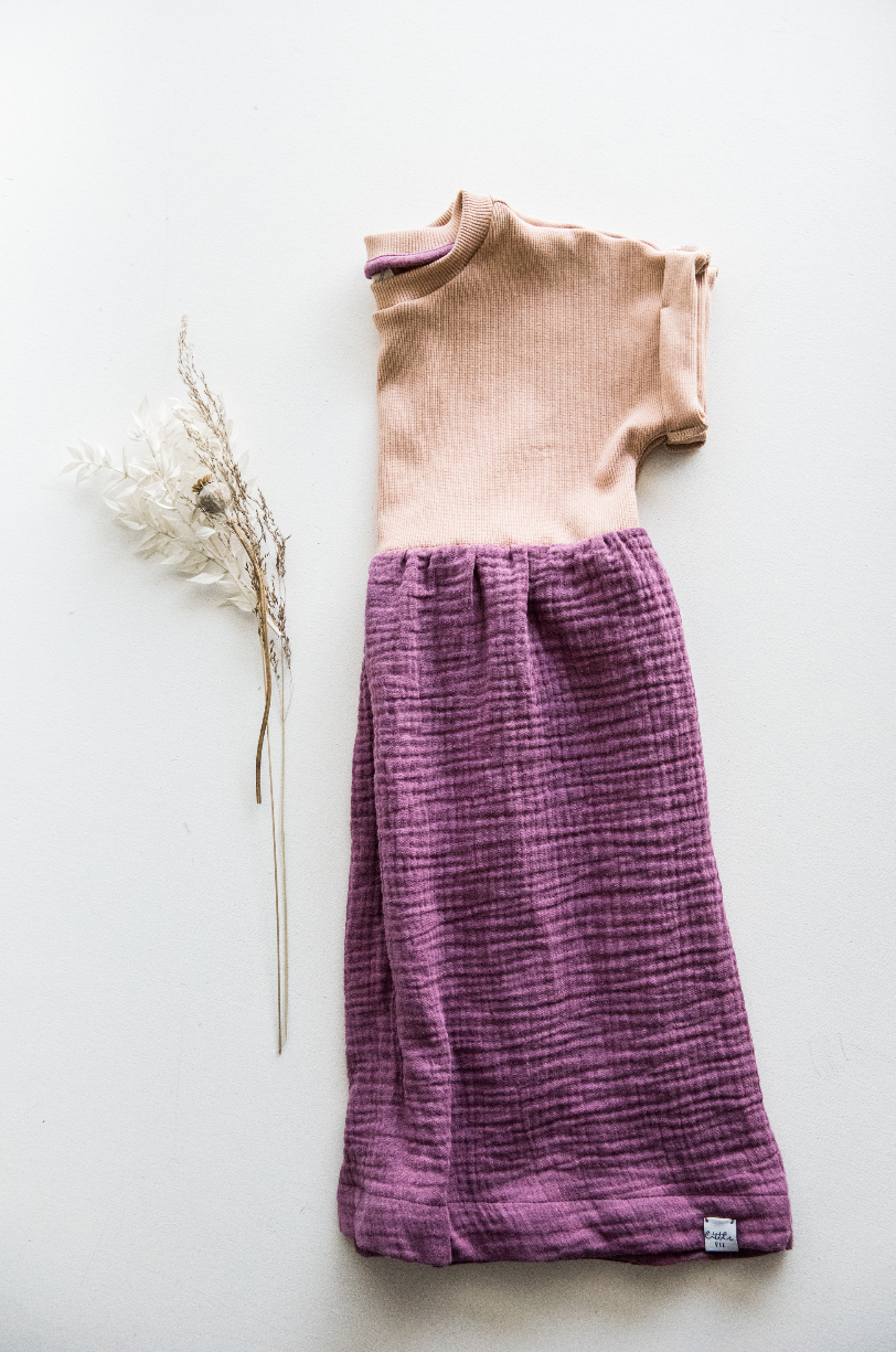 Material Mix Dress // Rib