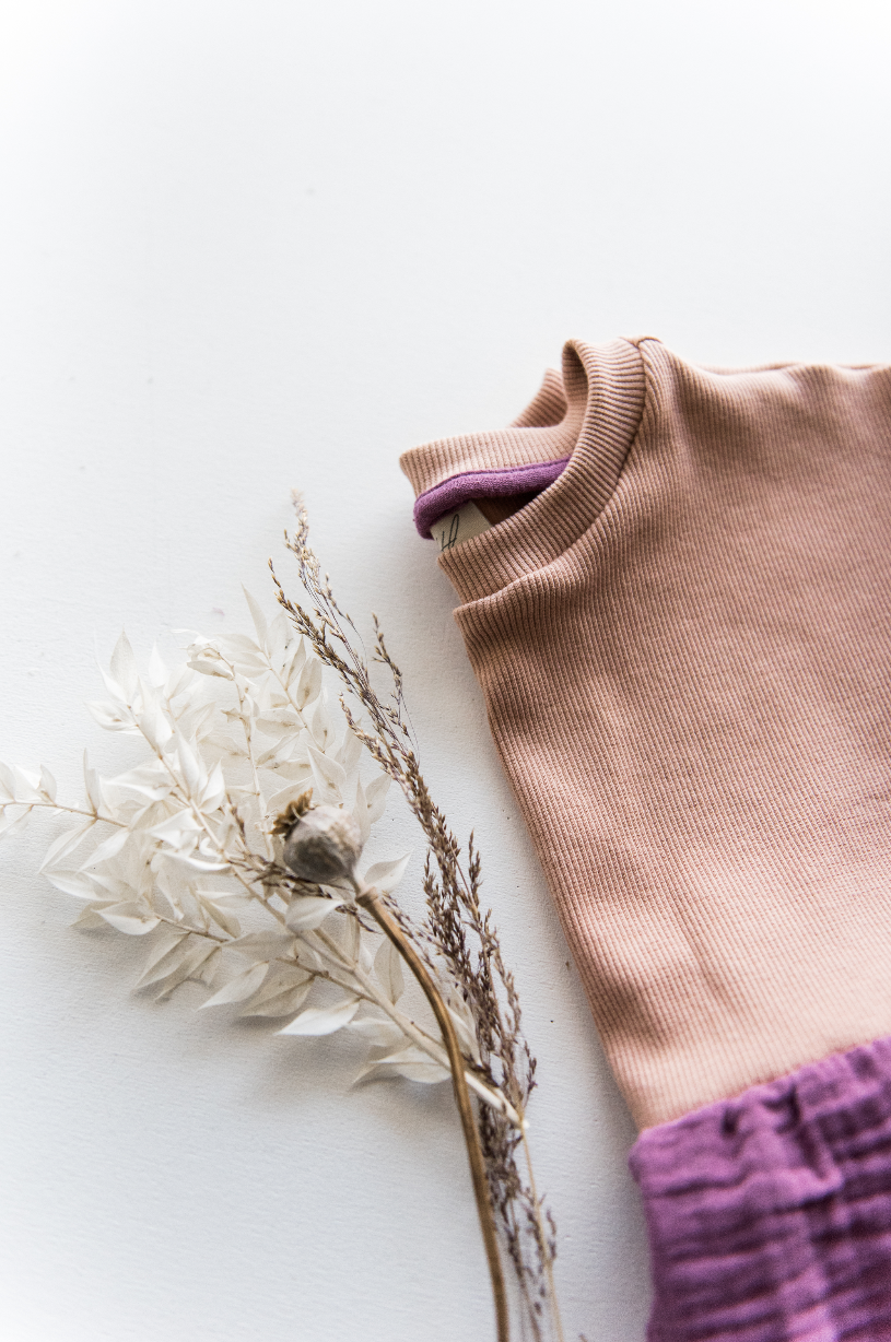Material Mix Dress // Rib