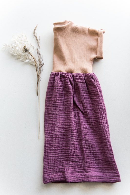 Material Mix Dress // Rib